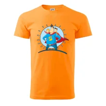 Táta superman - dievča a chlapec Táta superman - dievča a chlapec