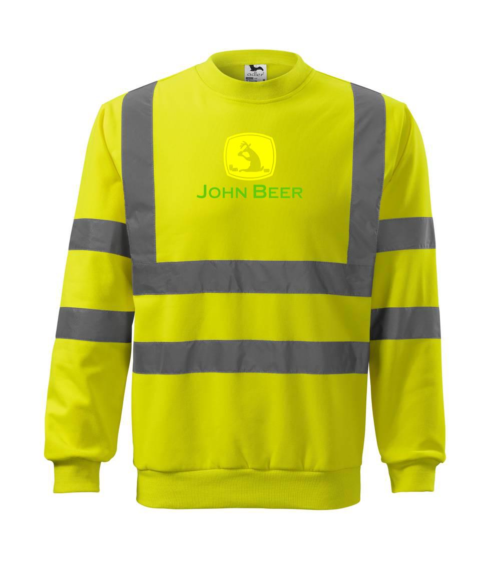 John Beer jeleň s pivom - Reflexná mikina