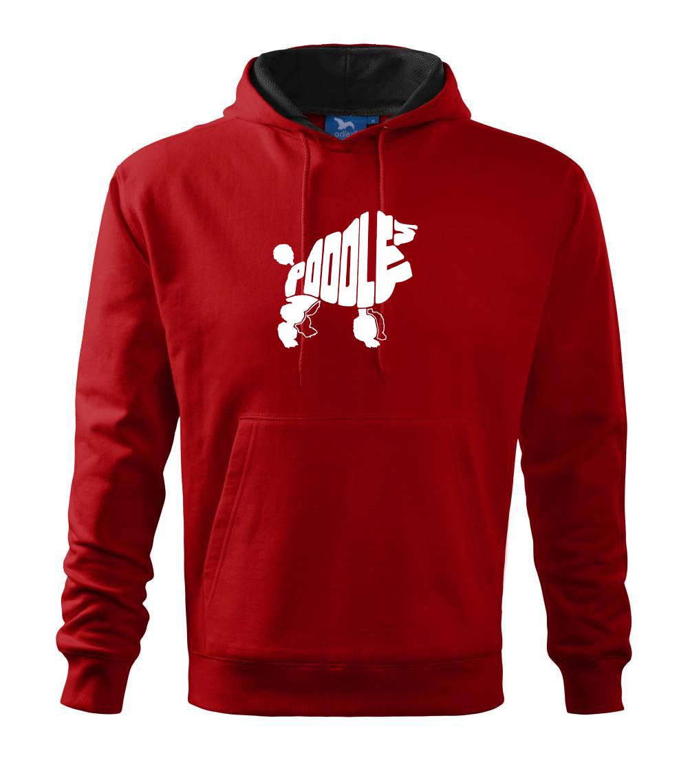 Pudel - nápis v tele - Mikina s kapucňou hooded sweater