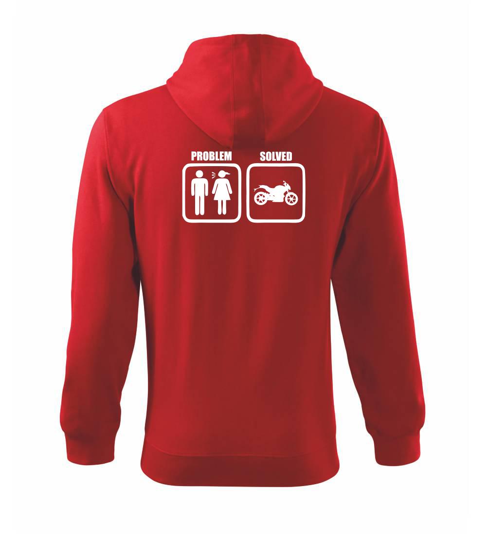 Problém cestná motorka - Mikina s kapucňou na zips trendy zipper