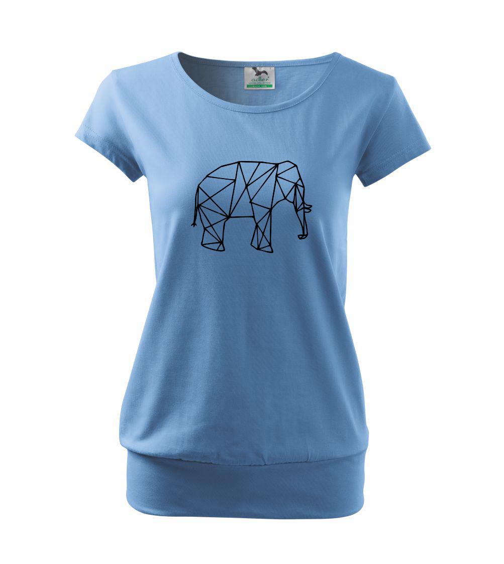 Geometria - slon - Voľné tričko city