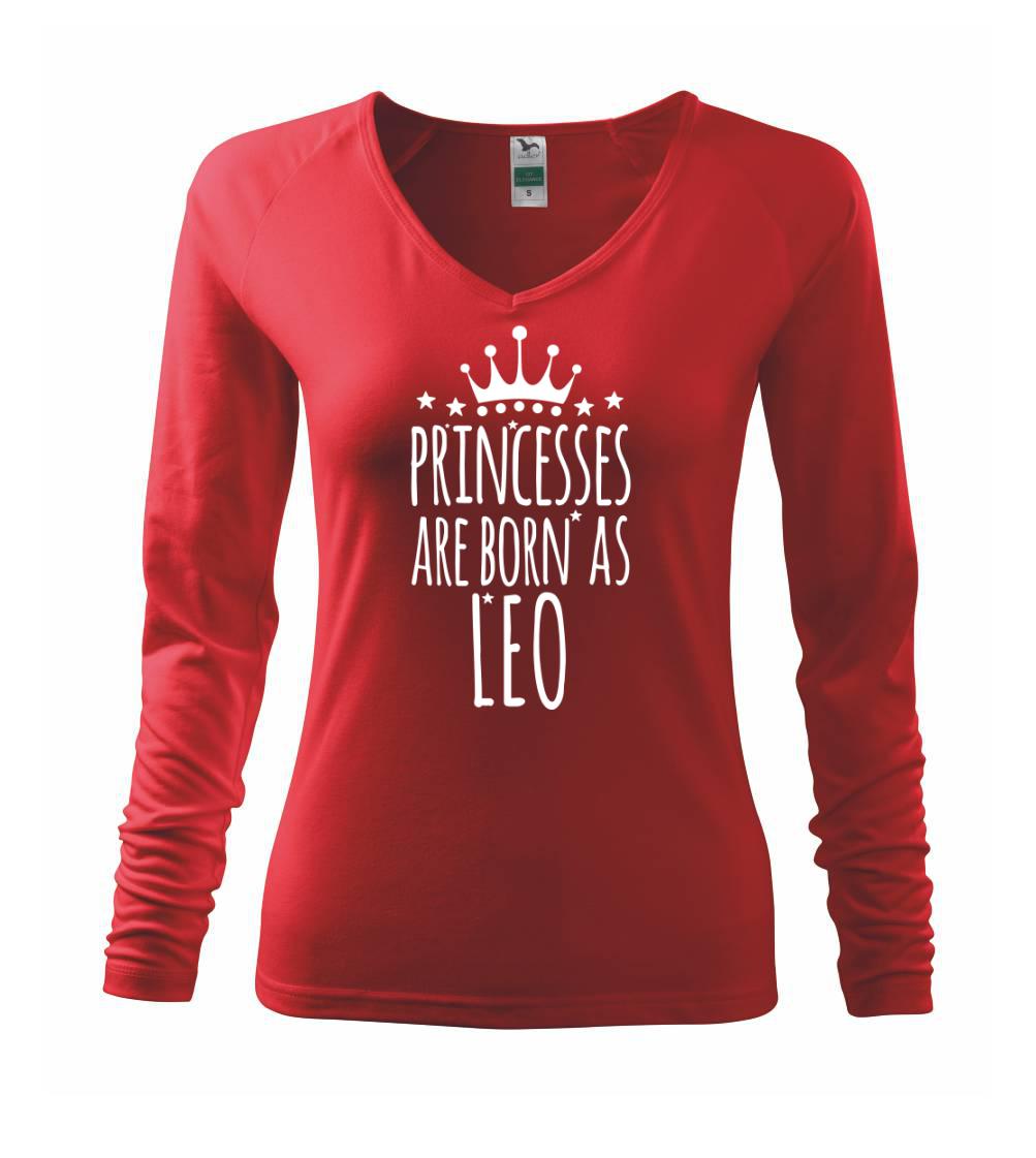 Princesses are born as Leo - Lev - Tričko dámske Elegance