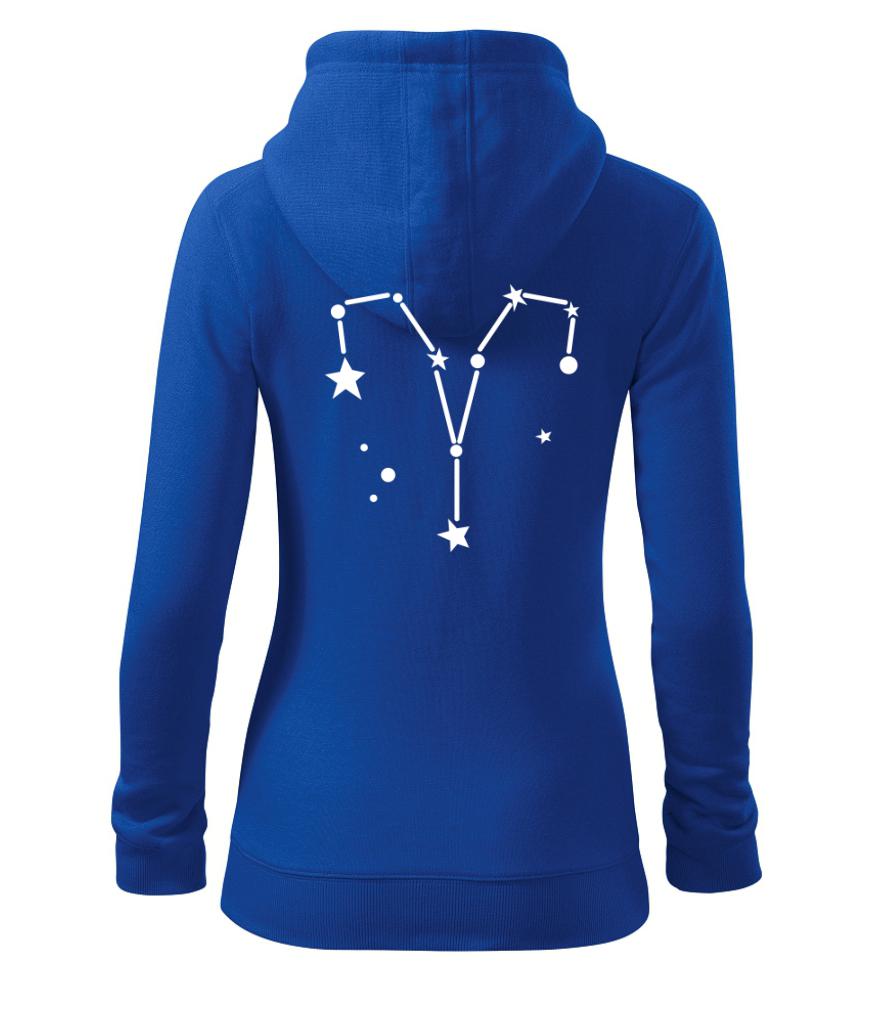 Súhvezdie - Aries - Baran - Mikina dámska trendy zipper s kapucňou