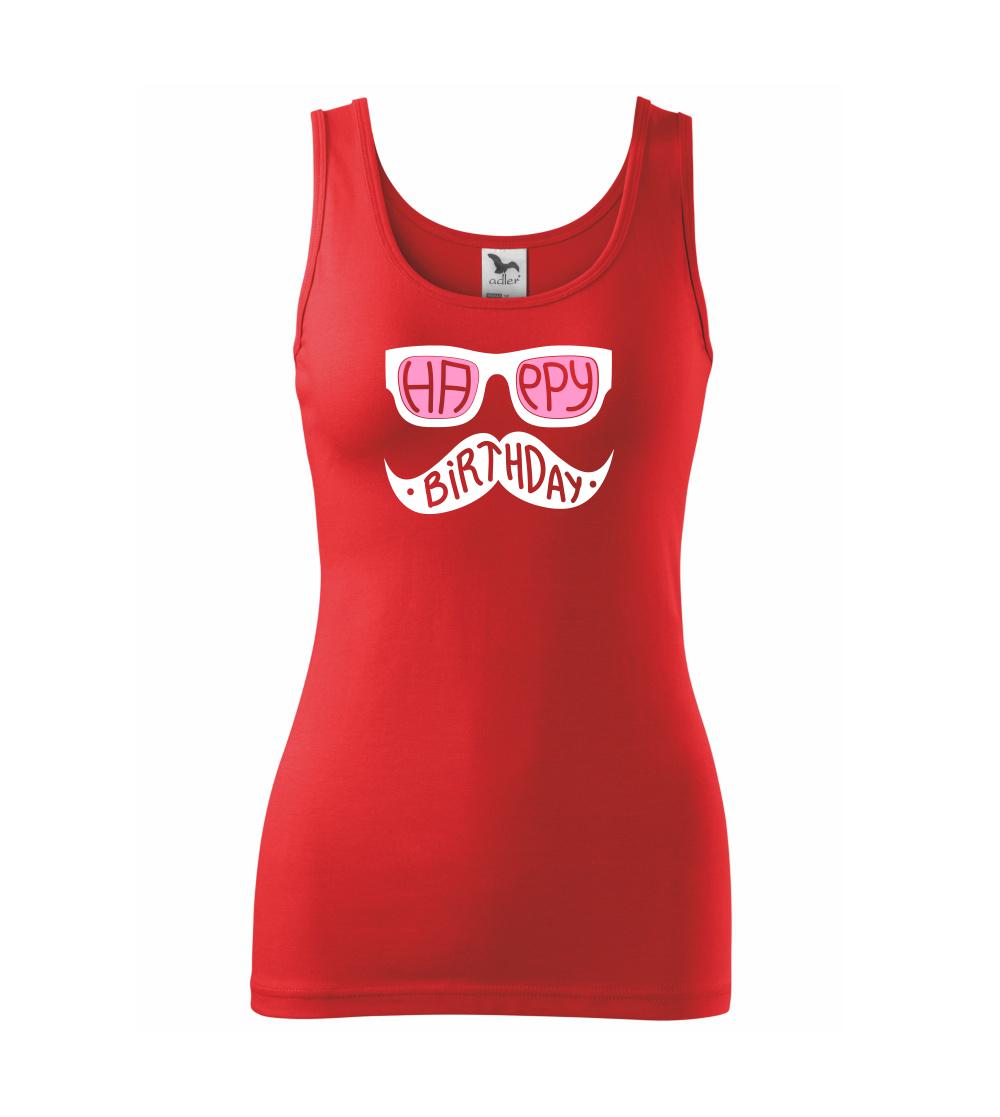 Mustache narozeniny - okuliare - Tielko triumph