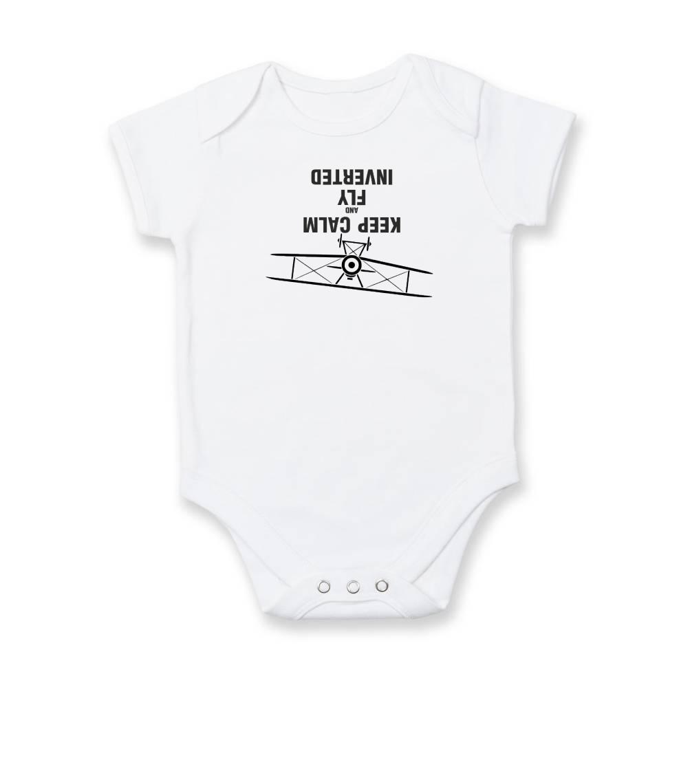 Keep Calm and Fly Inverted - Dojčenské body