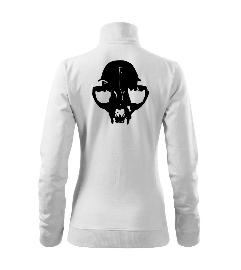 Mačka - Cat skull - Mikina dámska Viva bez kapucne