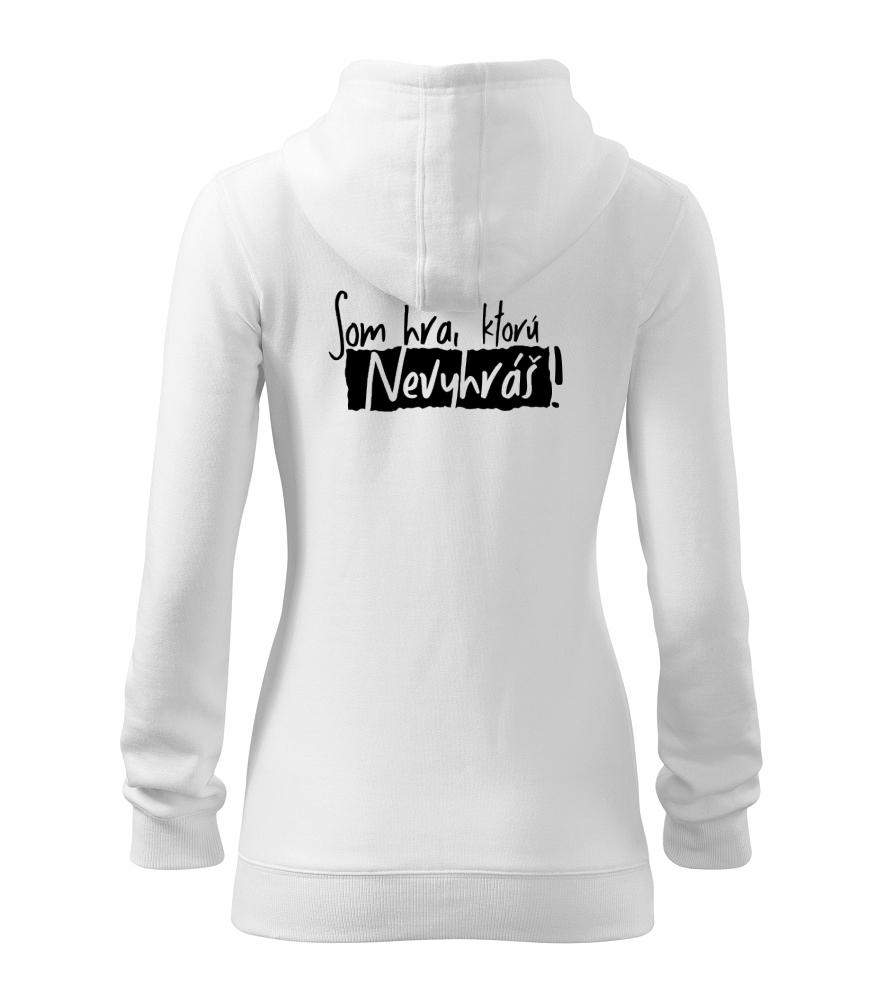 Som hra, ktorú nevyhráš! - Mikina dámska trendy zipper s kapucňou