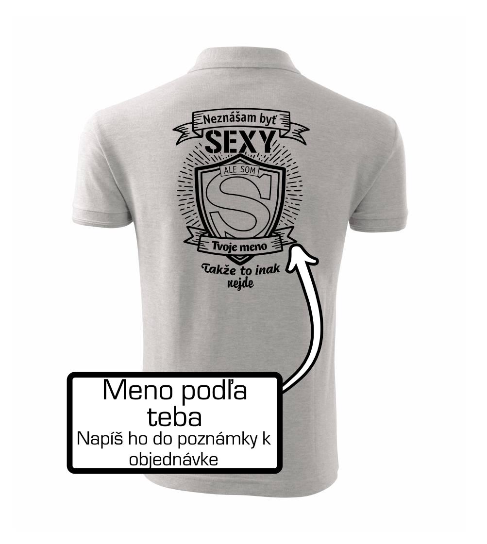 Neznášam byť sexy - Vlastné meno - Polokošeľa pánska Pique Polo 203