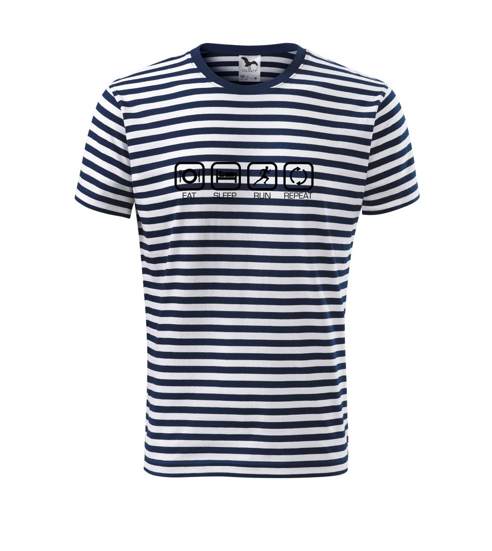 Eat sleep run repeat v rade - Unisex tričko na vodu