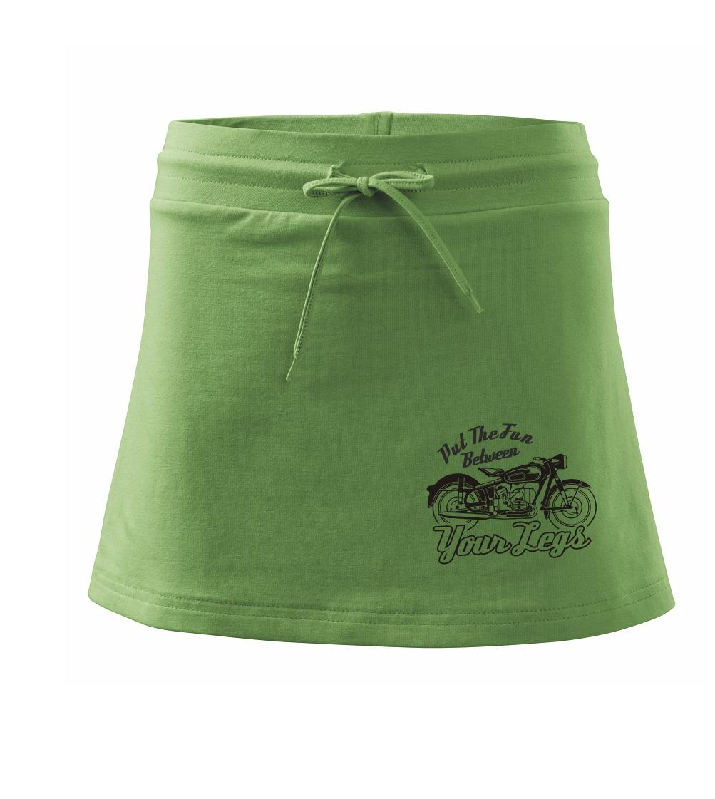 Put The Fun Between Your Legs Moto - Športová sukne - two in one