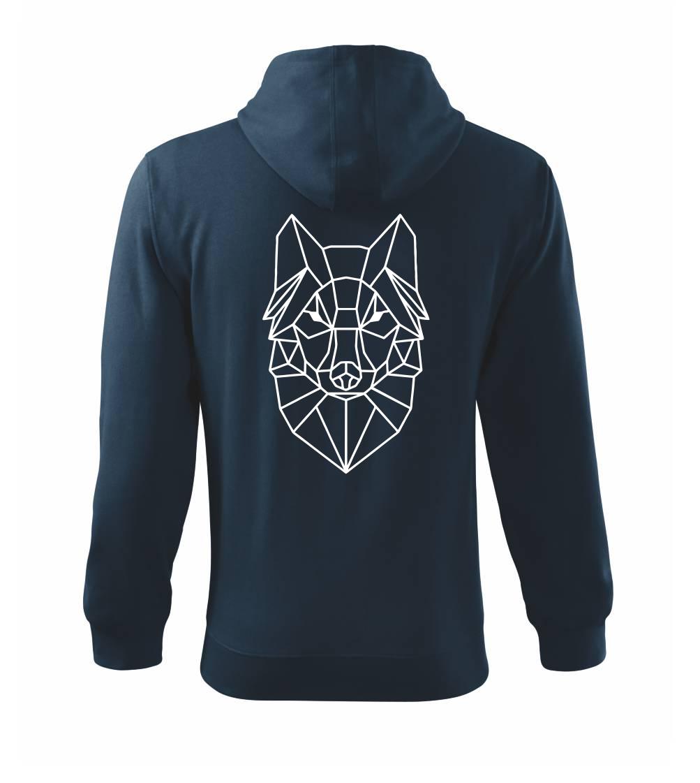 Geometria - vlk - Mikina s kapucňou na zips trendy zipper
