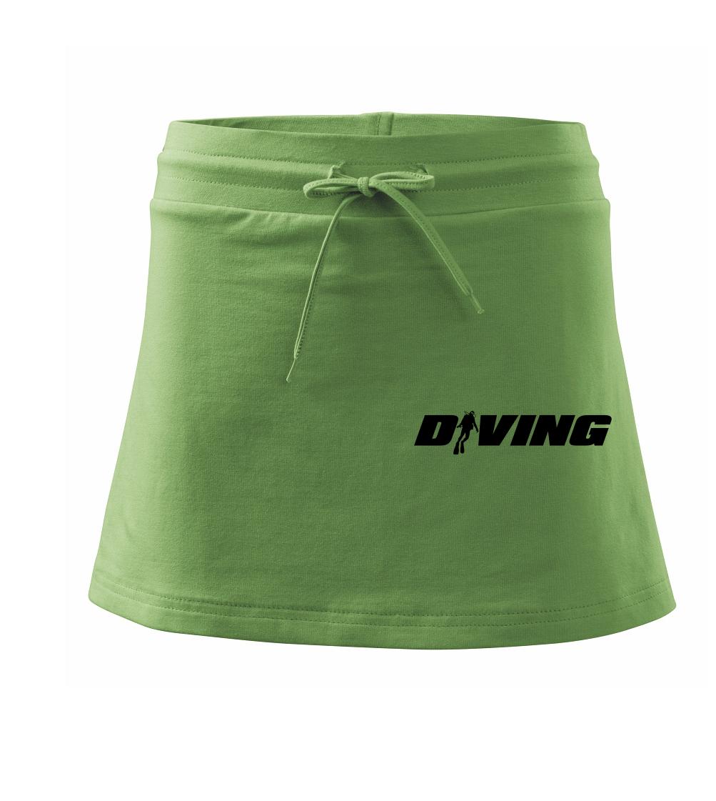 Diving nápis potápač - Športová sukne - two in one