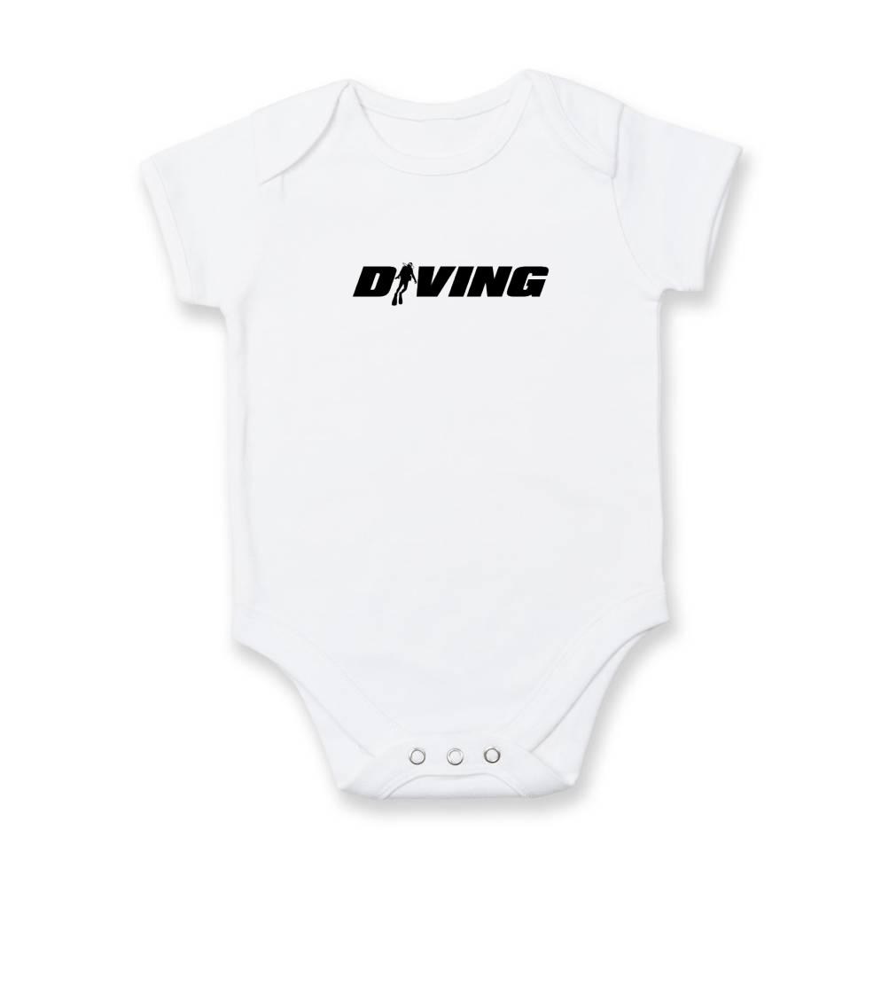 Diving nápis potápač - Dojčenské body