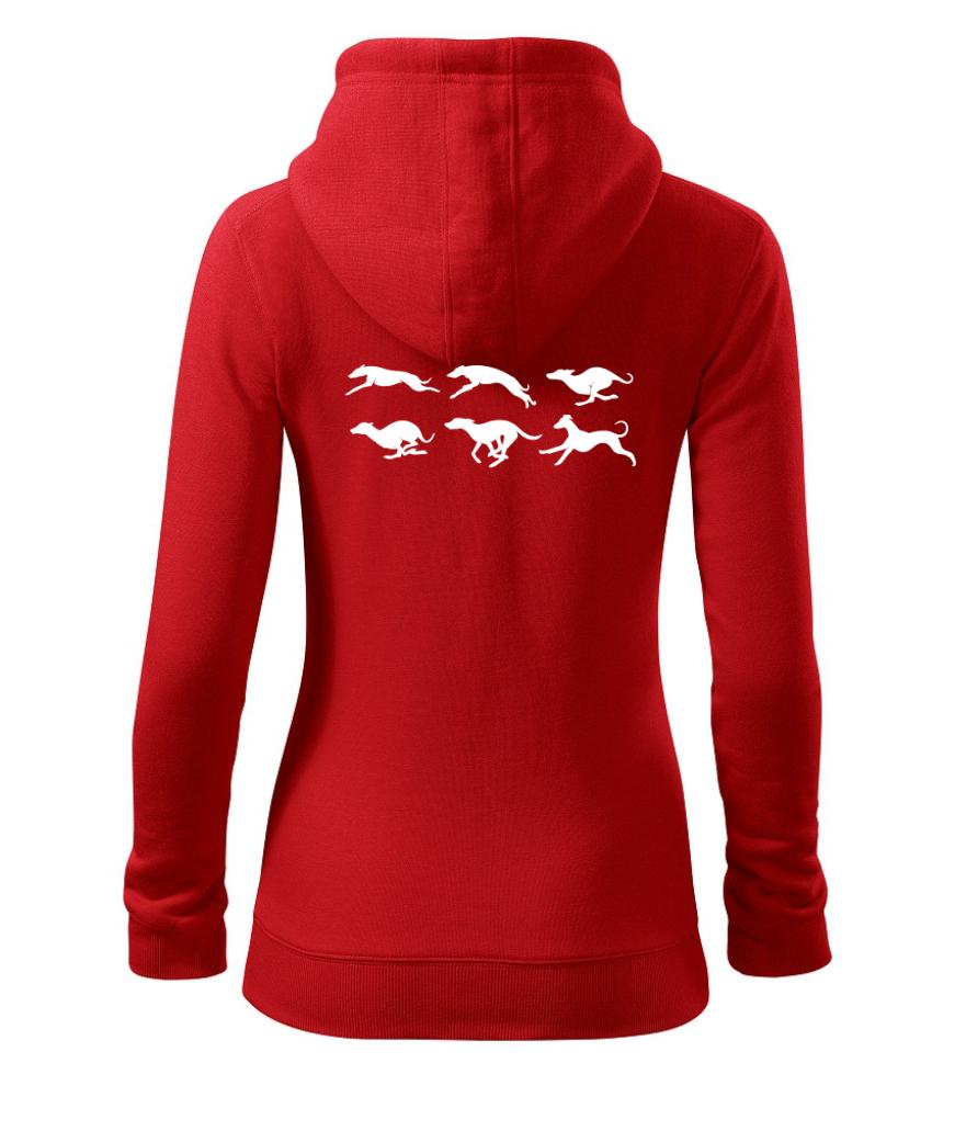 Chrt Pohyb - Mikina dámska trendy zipper s kapucňou