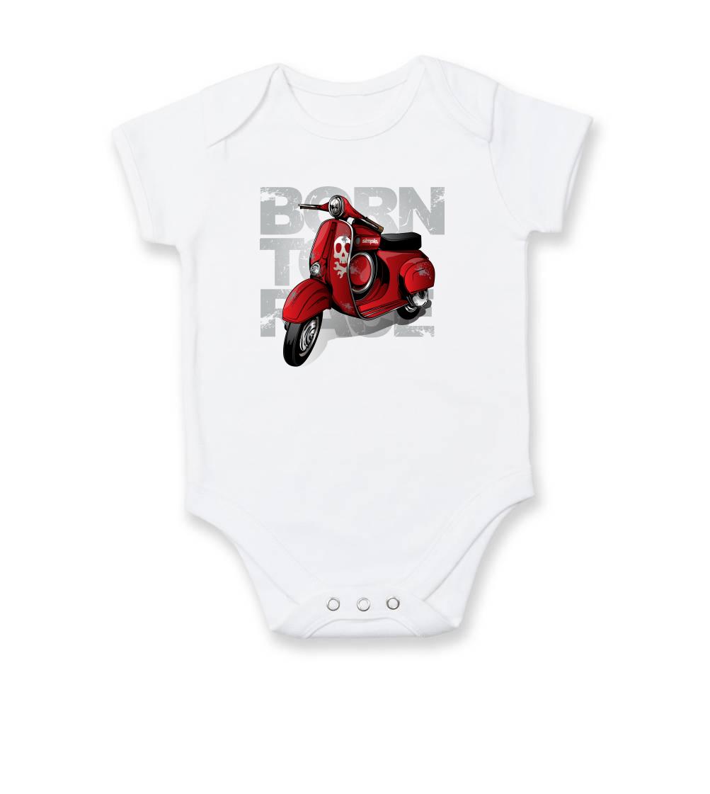 Scooter born to ride red - Dojčenské body