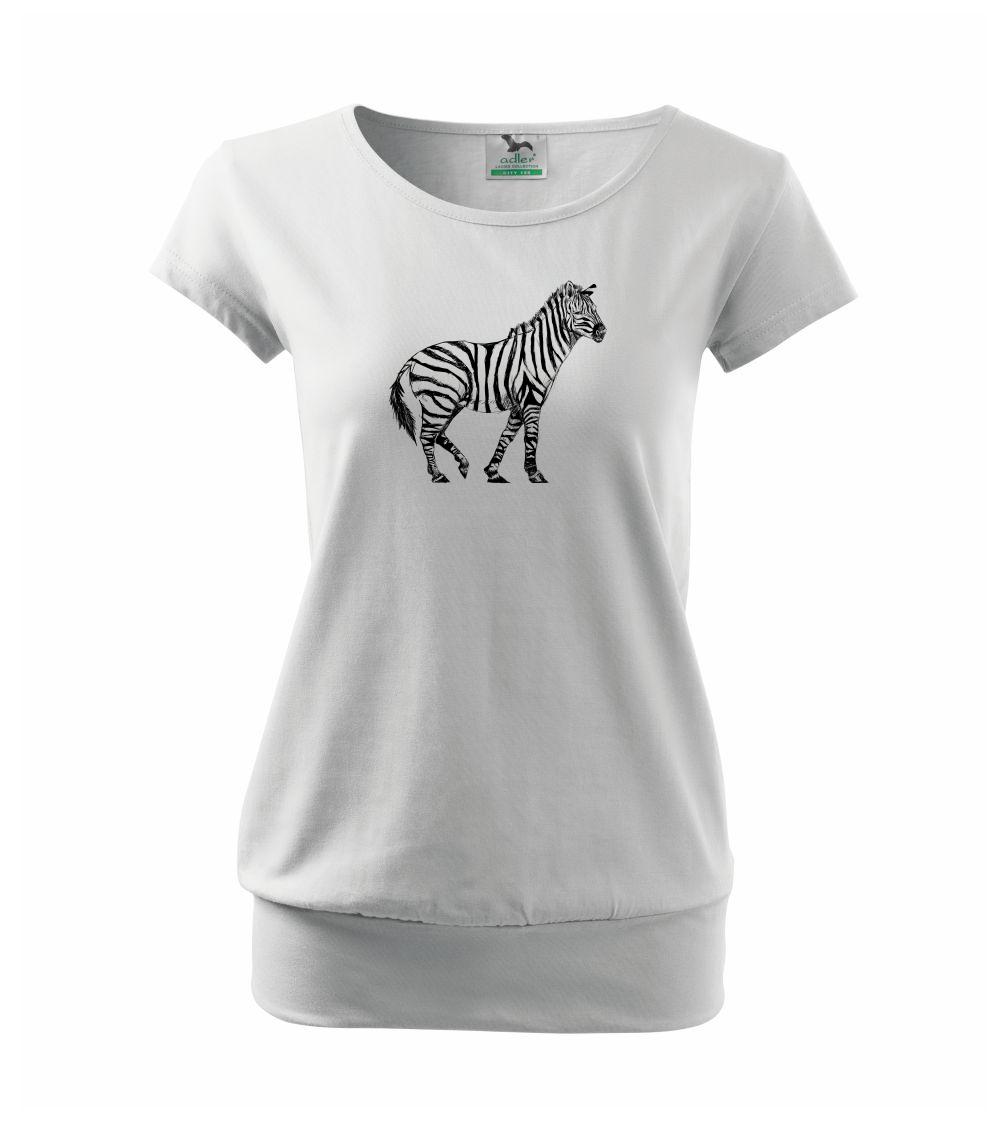 Zebra kreslená - Voľné tričko city