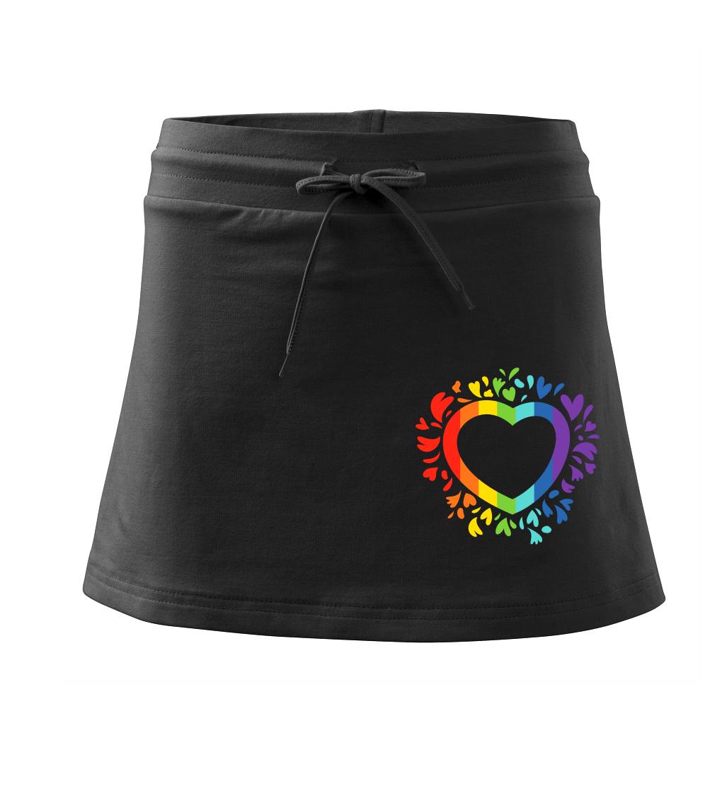 Srdce pride kvety - Športová sukne - two in one