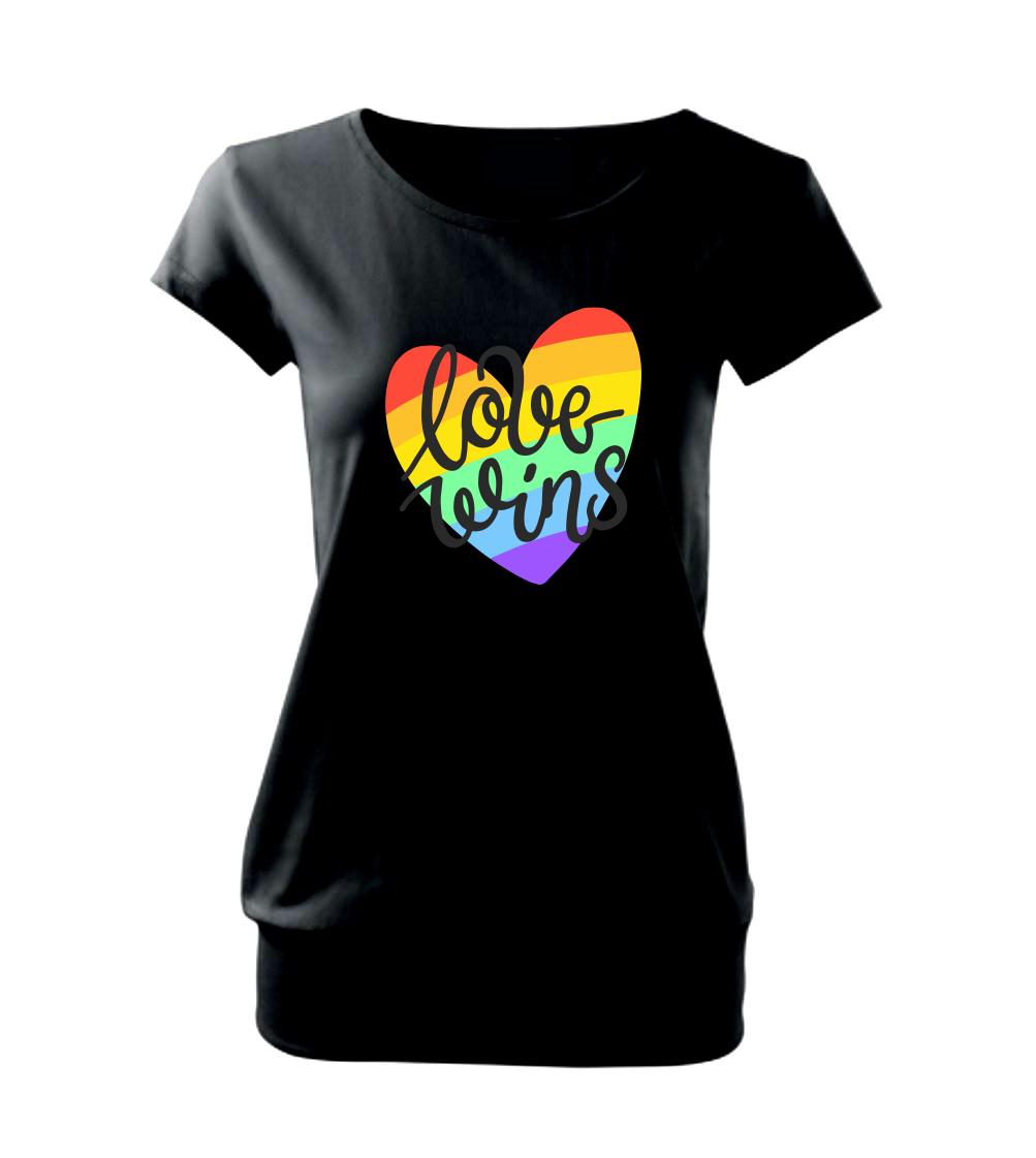 Love wins srdce - Voľné tričko city