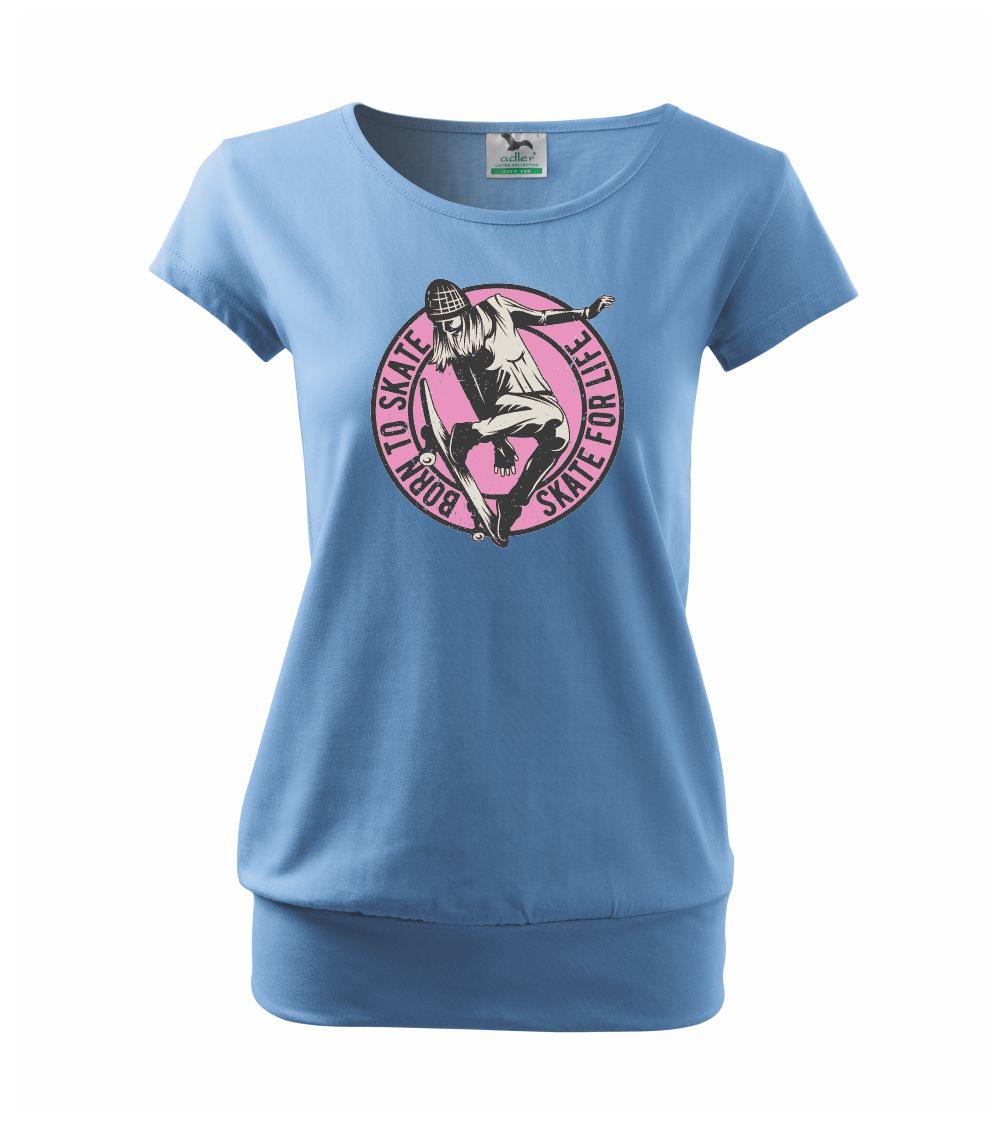 Skate girl pink - Voľné tričko city