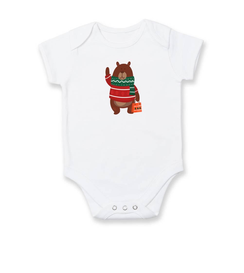 Medveď s darčekom - Dojčenské body