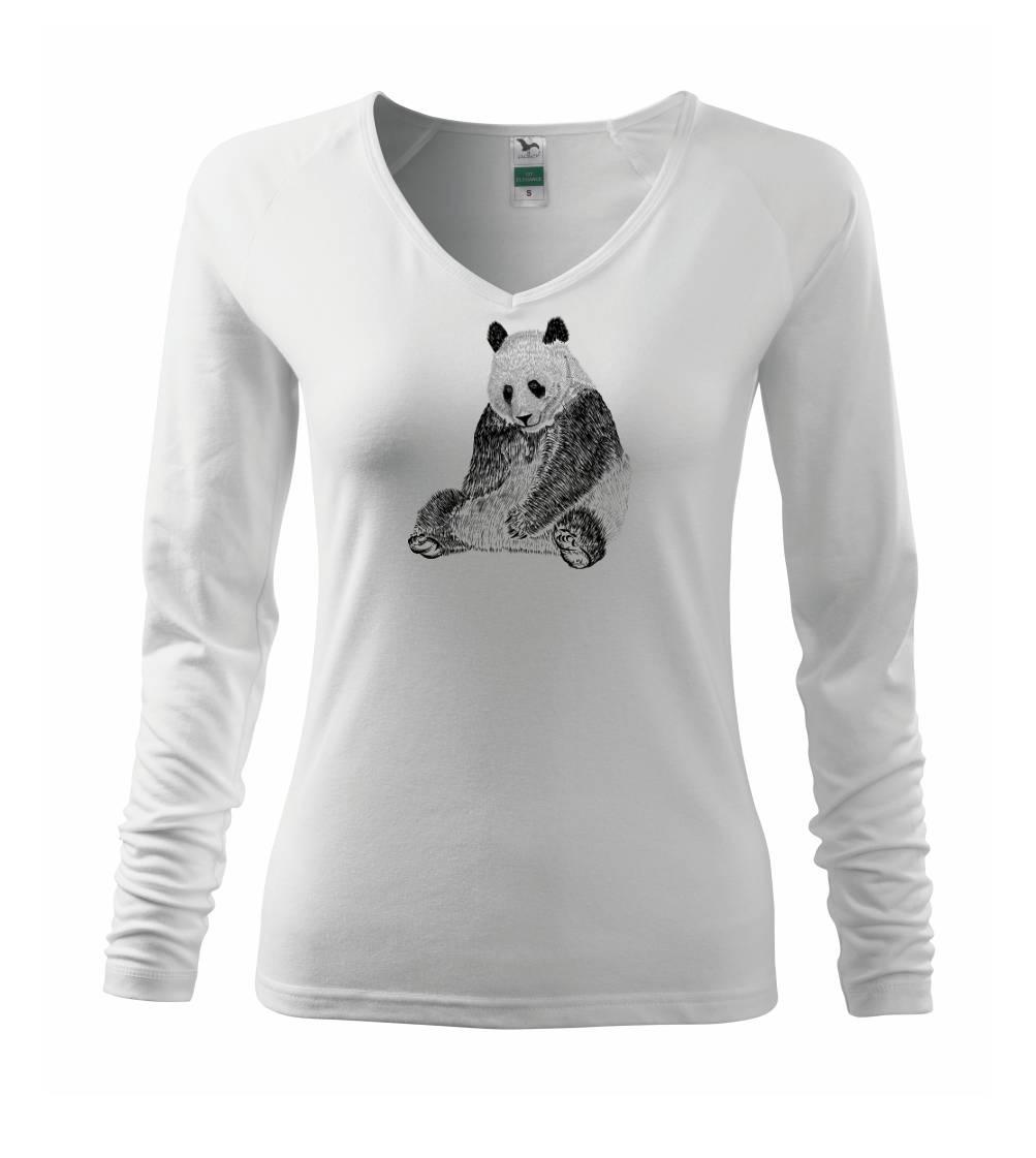 Smutná panda - Tričko dámske Elegance