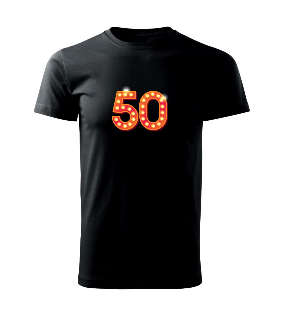 Čísla žiarovky 50 - Heavy new - tričko pánske