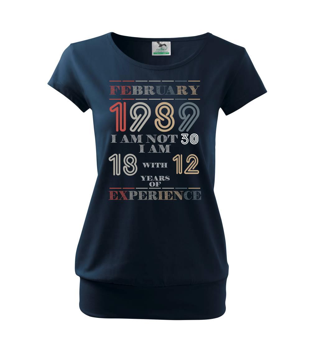 Narodeniny experience 1989 february - Voľné tričko city