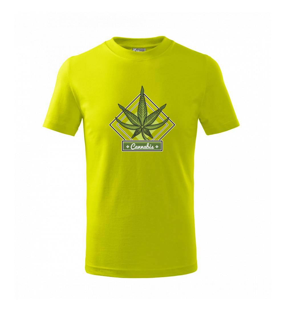 Cannabis list kosoštvorec - Tričko detské basic