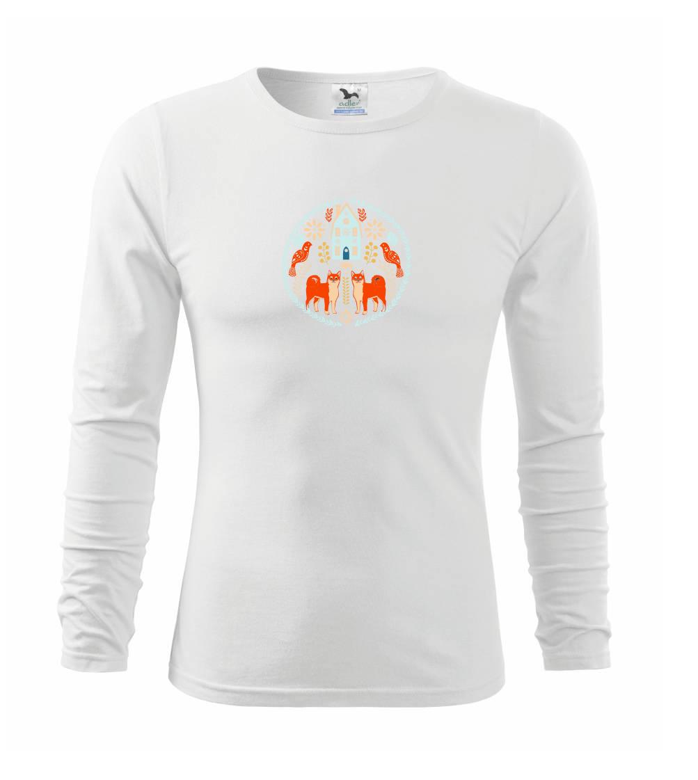 Domov a líška folklór - Tričko detské Long Sleeve