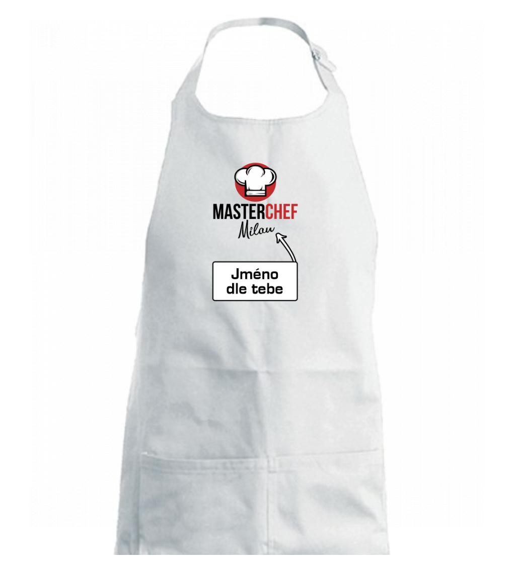 Master Chef čiapky - vlastné meno - Detská zástera na varenie