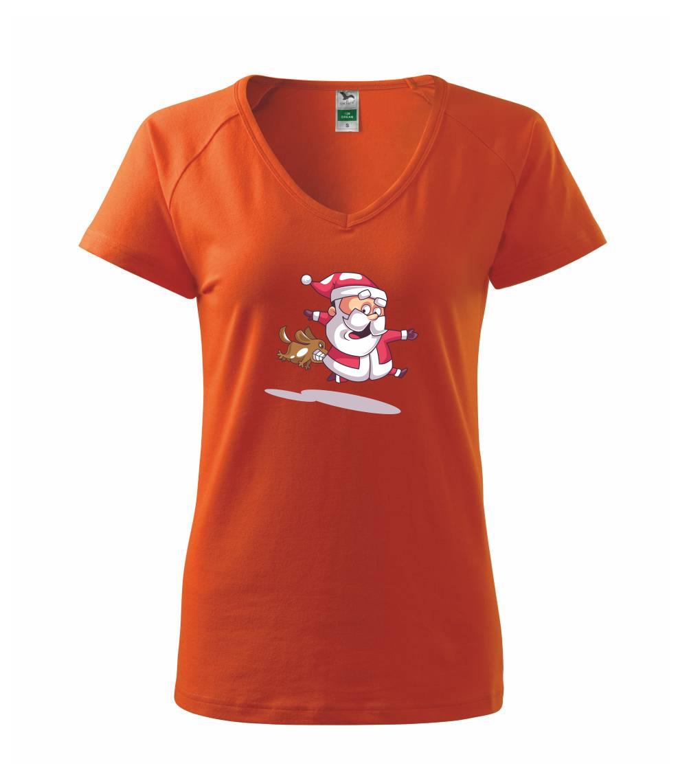 Santa so zahryznutým psom - Tričko dámske Dream