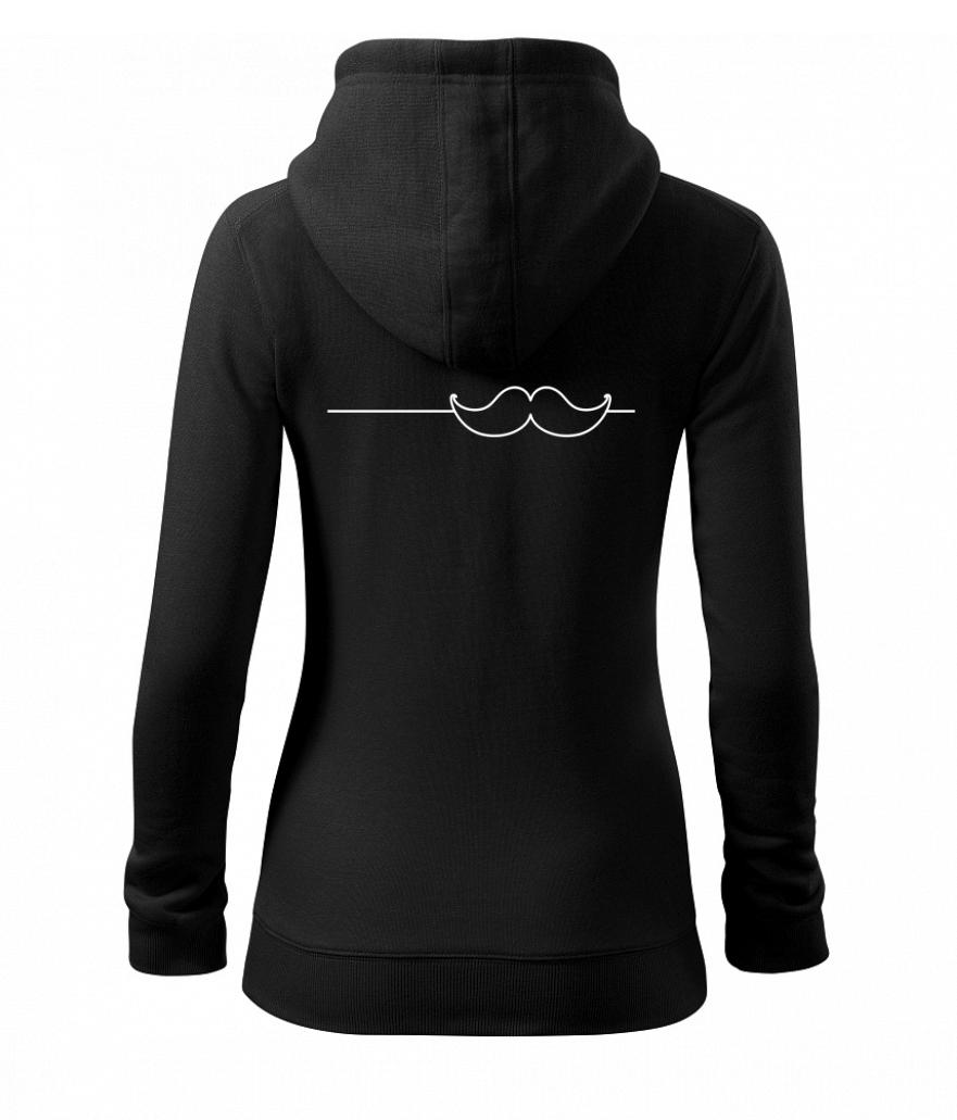 Linka fúzy - Mikina dámska trendy zipper s kapucňou
