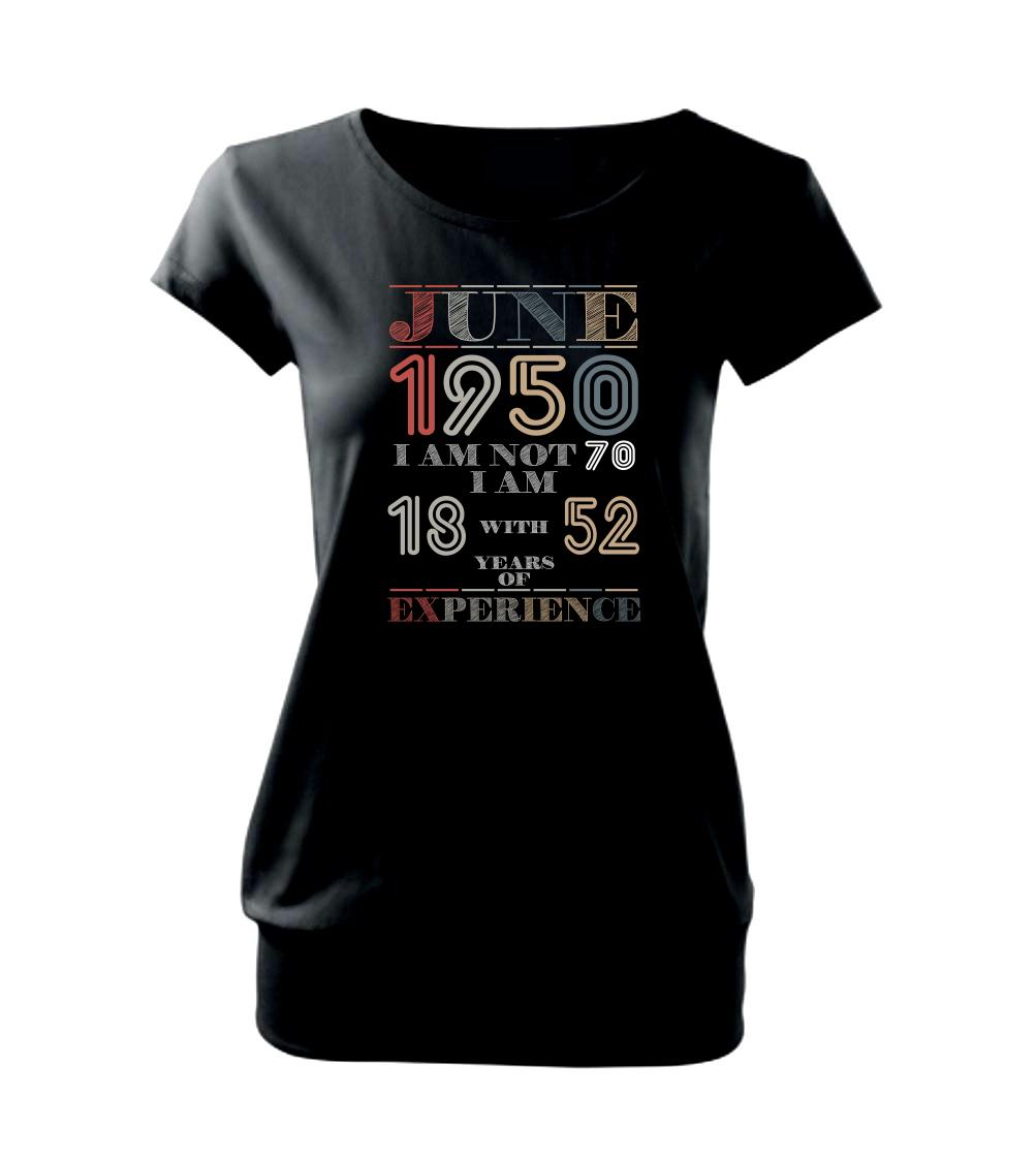 Narodeniny experience 1950 june - Voľné tričko city