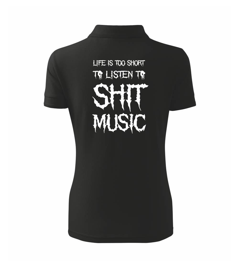 Metal font - listen music (Hana-creative) - Polokošeľa dámska Pique Polo