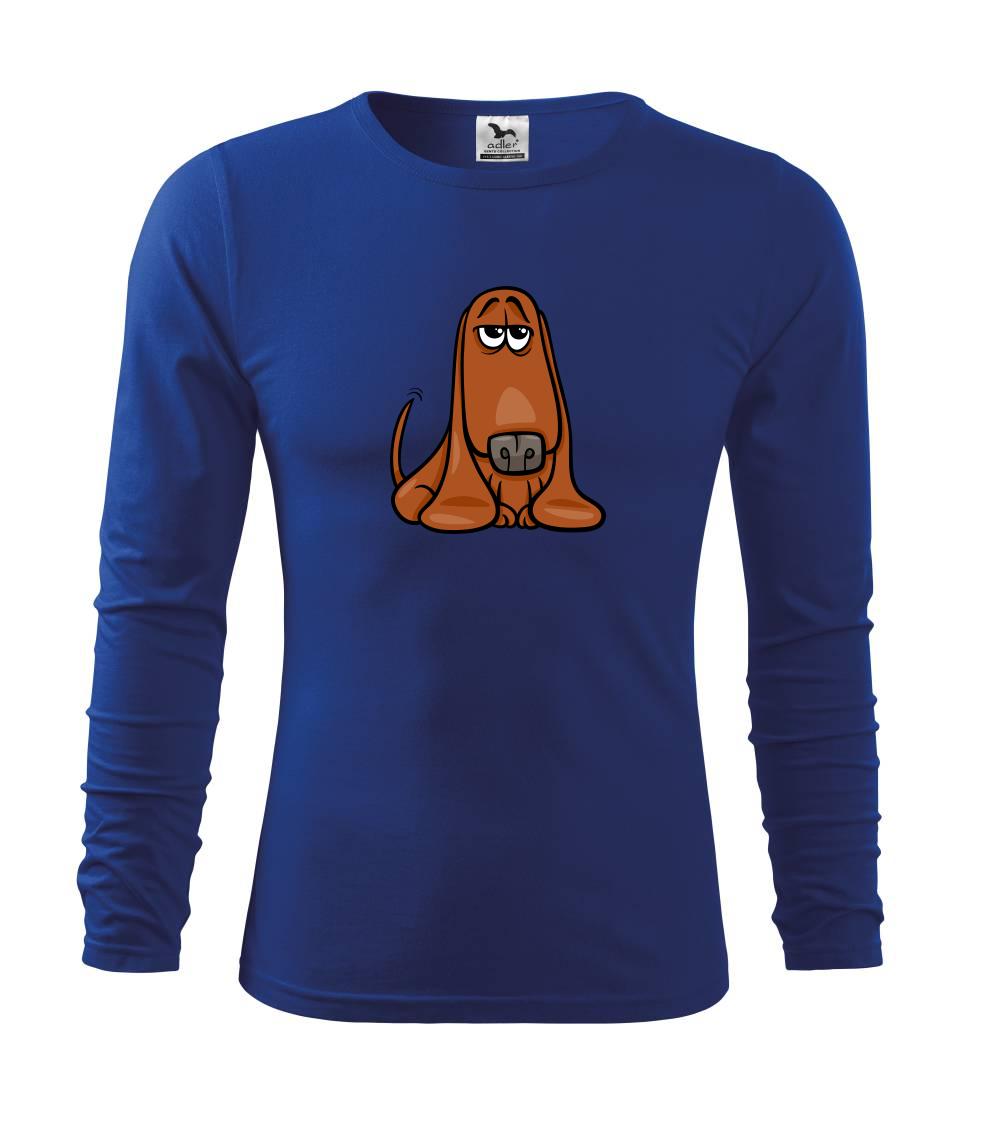 Baset - kreslený hnedý - Tričko s dlhým rukávom FIT-T long sleeve