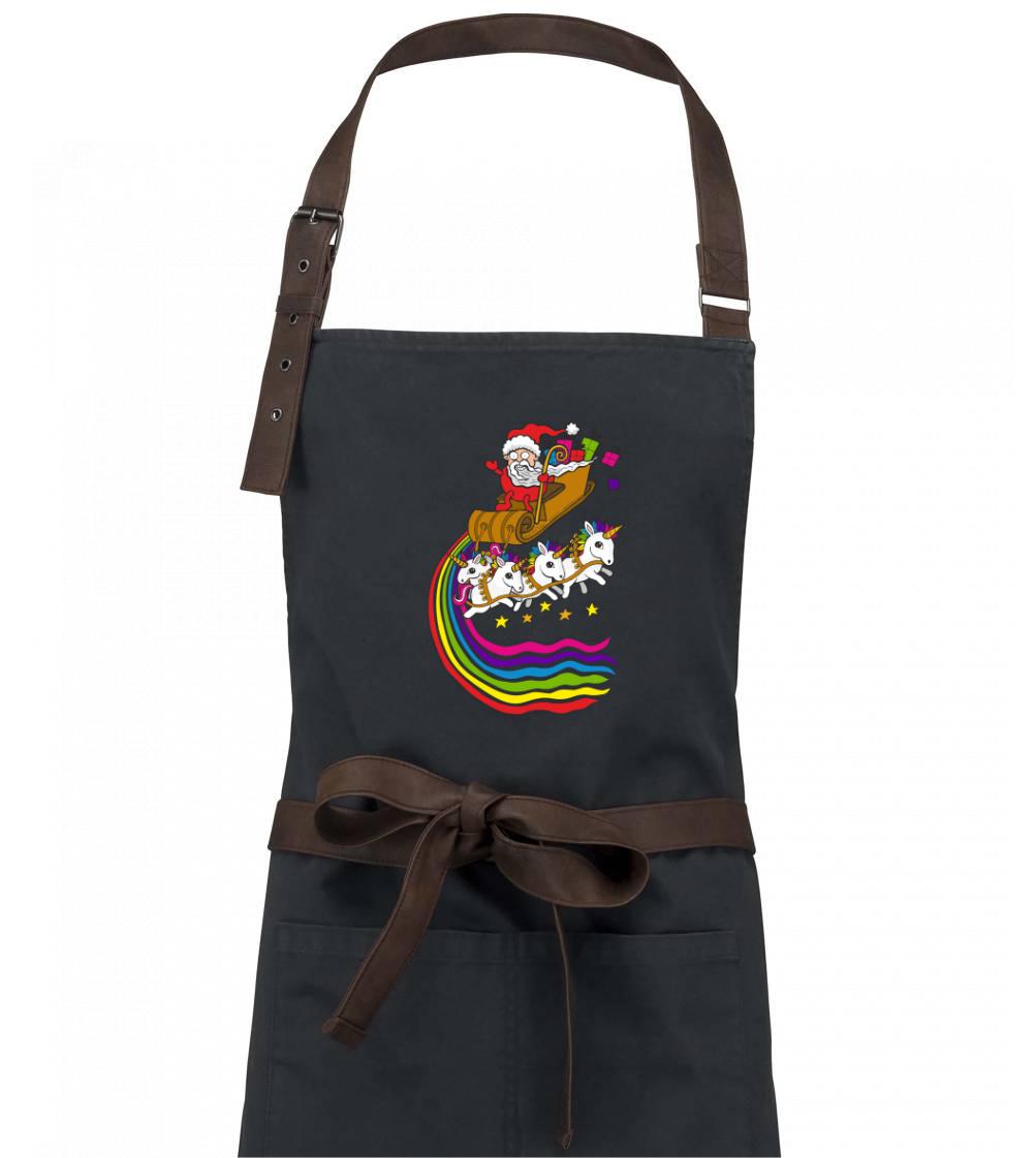 Santa a jednorožce (Pecka design) - Zástera Vintage
