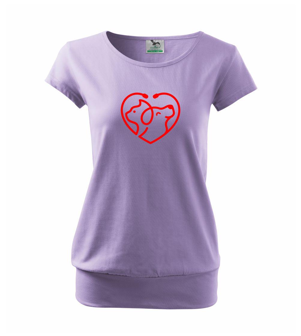 Veterinár srdce - Voľné tričko city