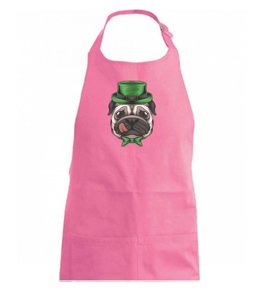 Mops a poľovník - Zástěra na vaření  