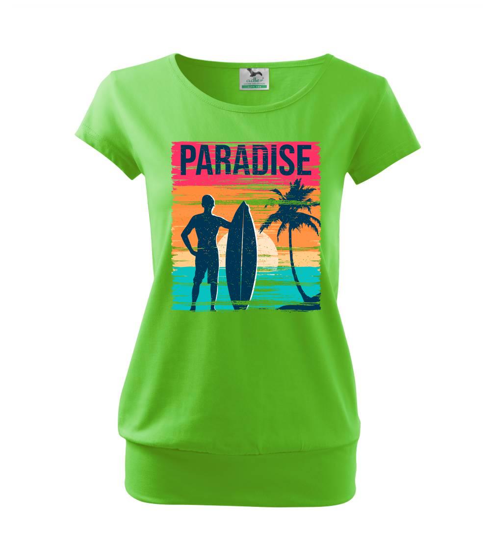 Paradise - farebný štvorec - Voľné tričko city