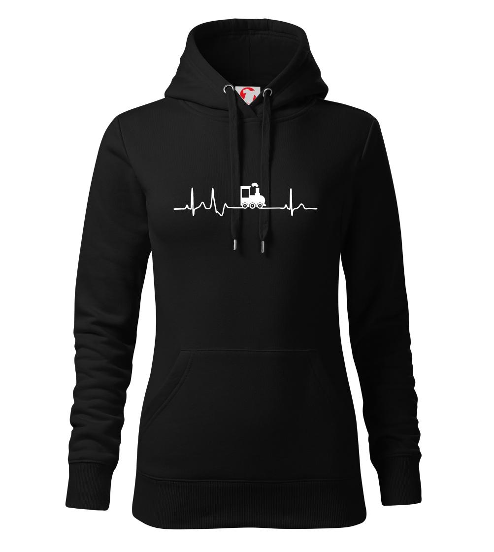 Ekg lokomotíva - Mikina dámská Cape s kapucí