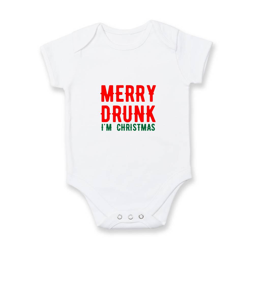 Merry Drunk I\'m Christmas - Dojčenské body