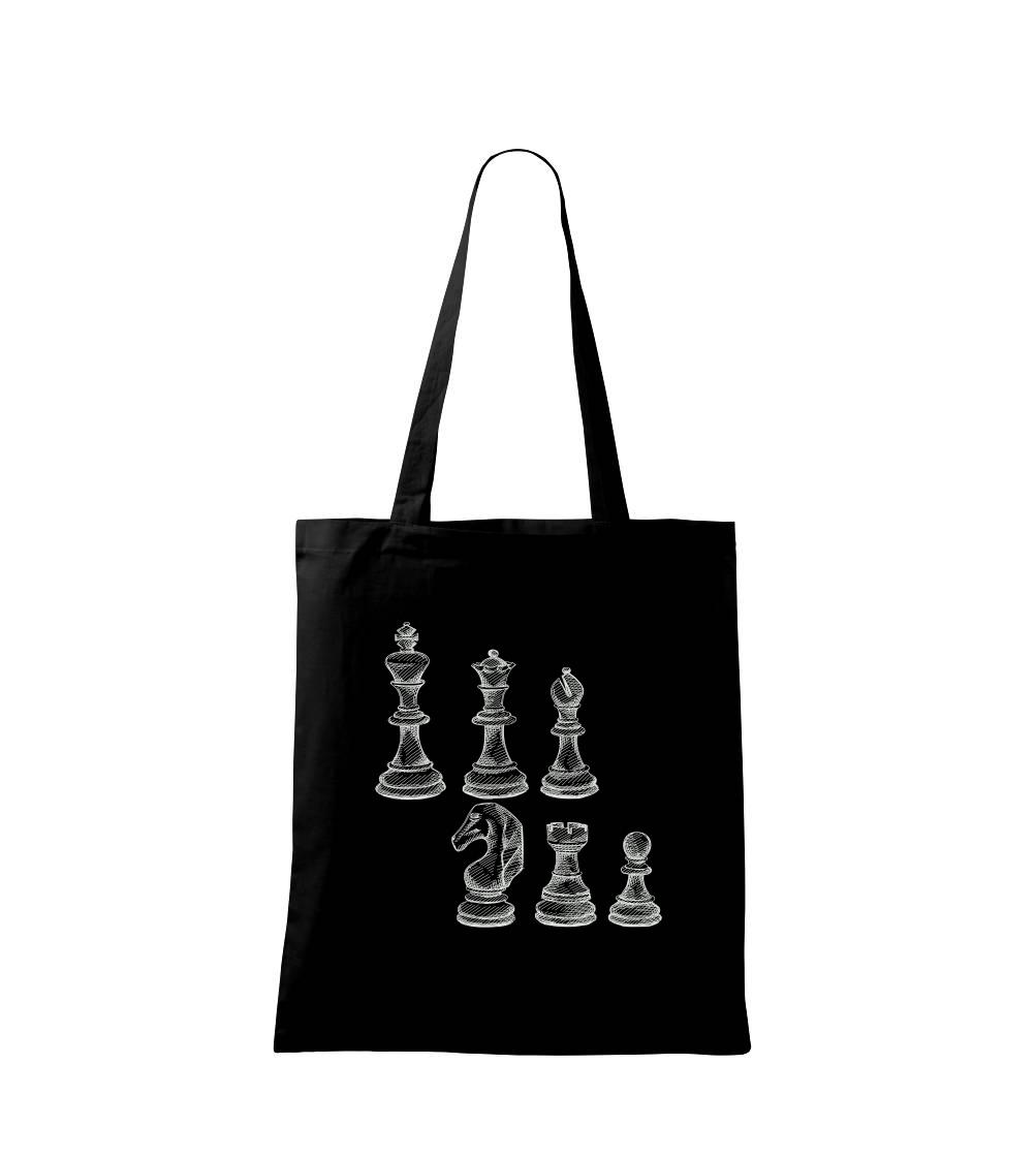 Šachové figúrky kreslené - Taška malá