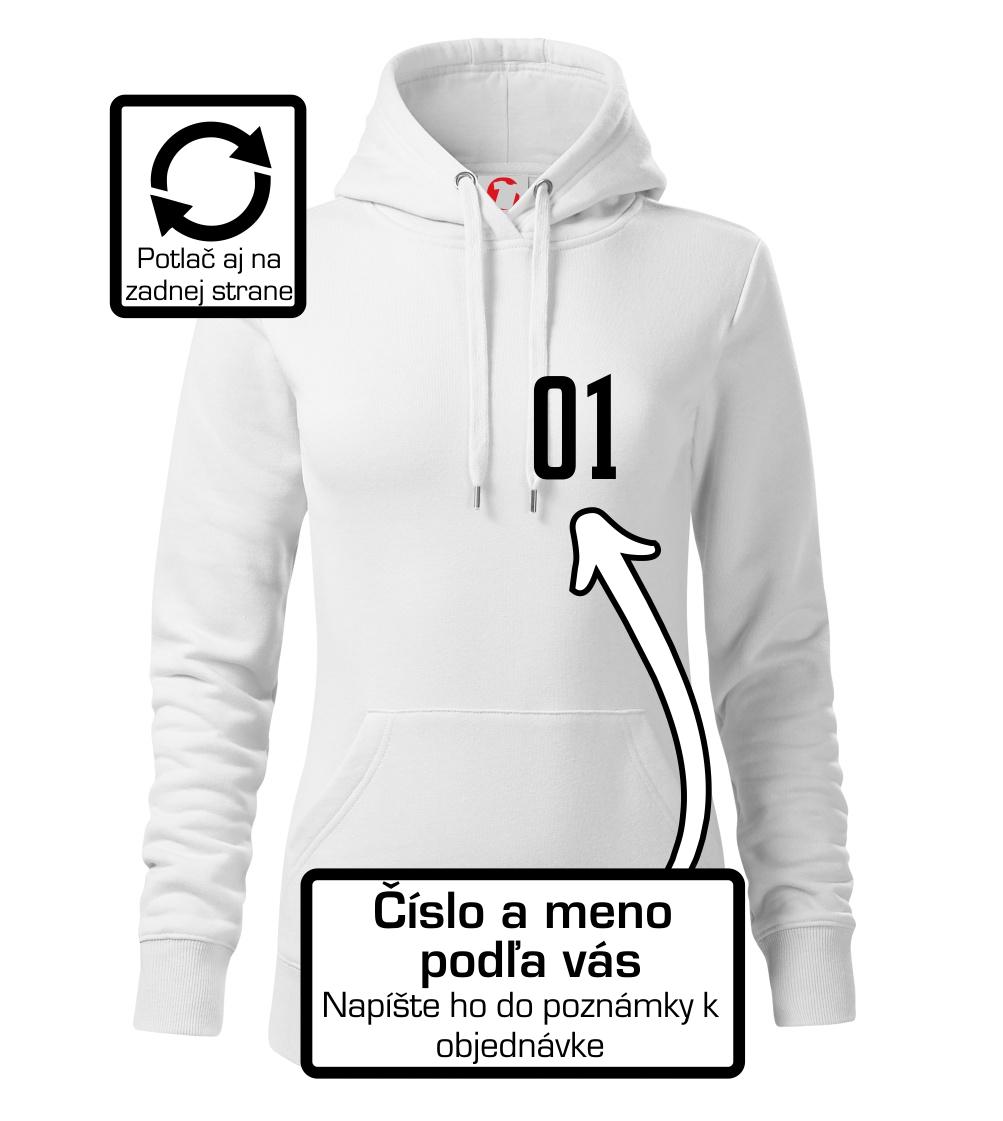 Hokejový dres - vlastné meno a číslo - Mikina dámská Cape s kapucí