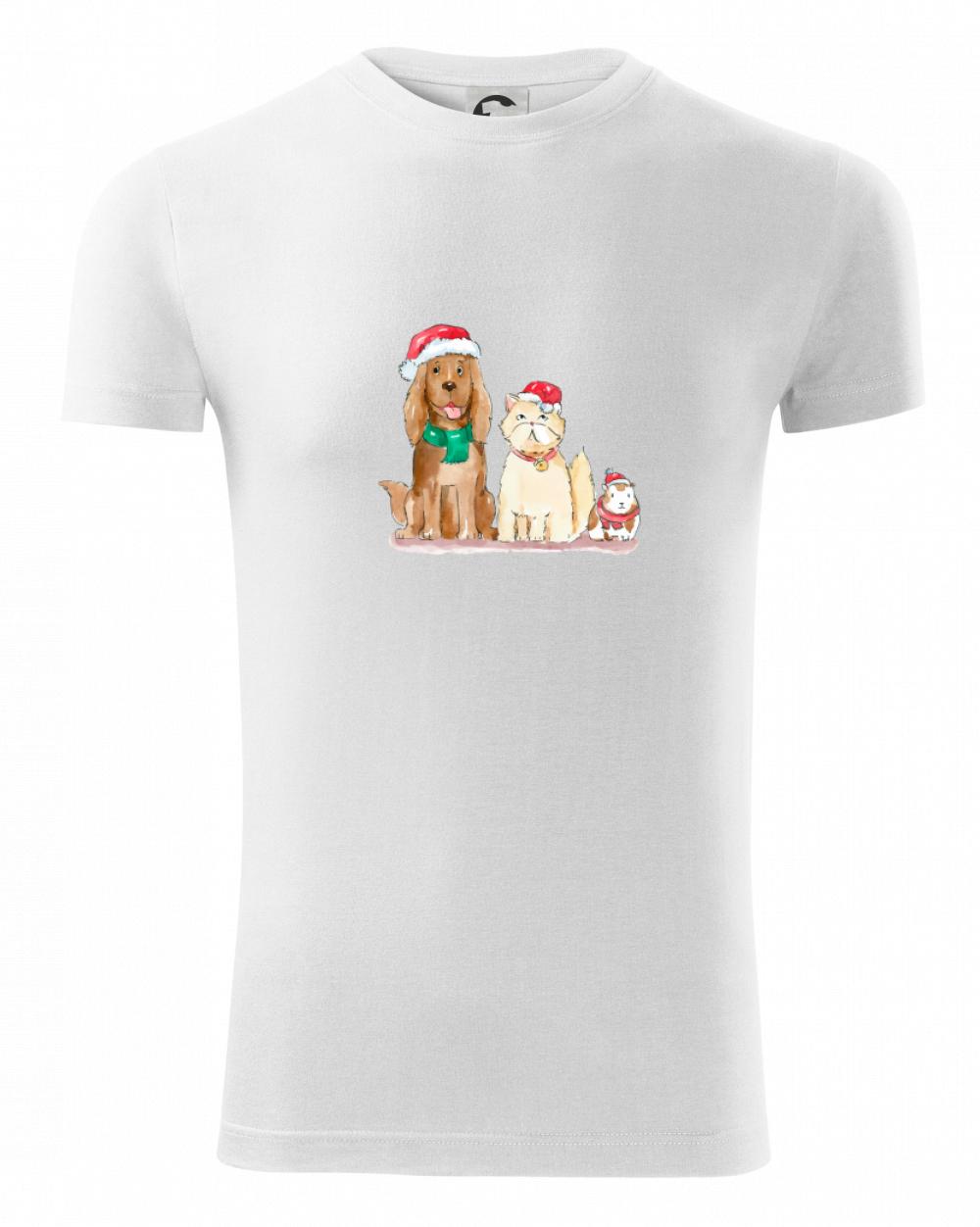 Veselé vianoce - pes, škrečok a mačka - Viper FIT pánske tričko