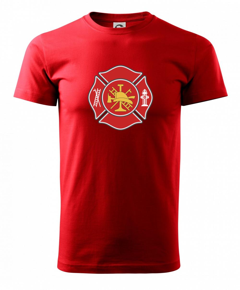 Fire department logo červené - Heavy new - tričko pánske