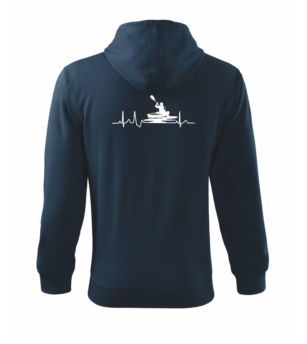 EKG kajak - Mikina s kapucňou na zips trendy zipper