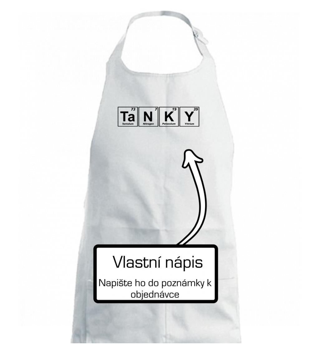 Vlastný nápis - periodická tabuľka - Detská zástera na varenie