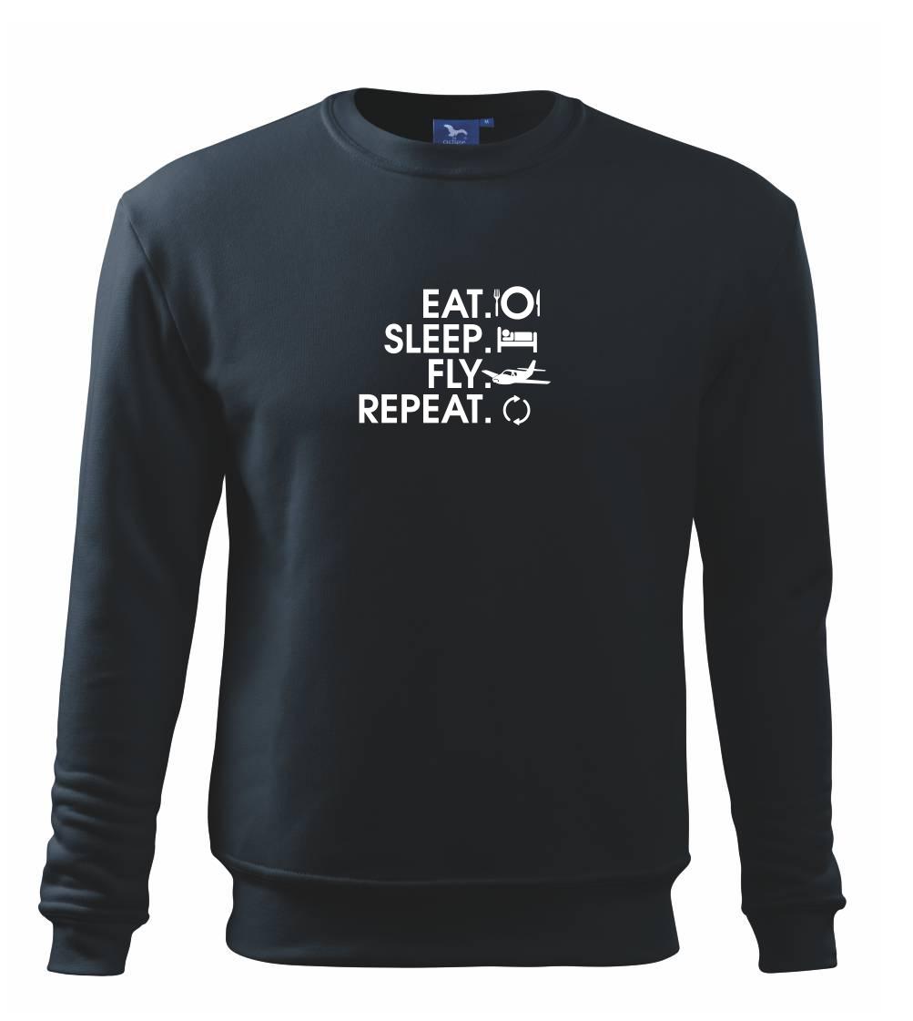 Eat sleep fly repeat - Mikina Essential detská