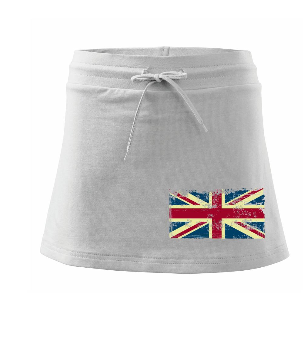 Britská vlajka stará - Športová sukne - two in one