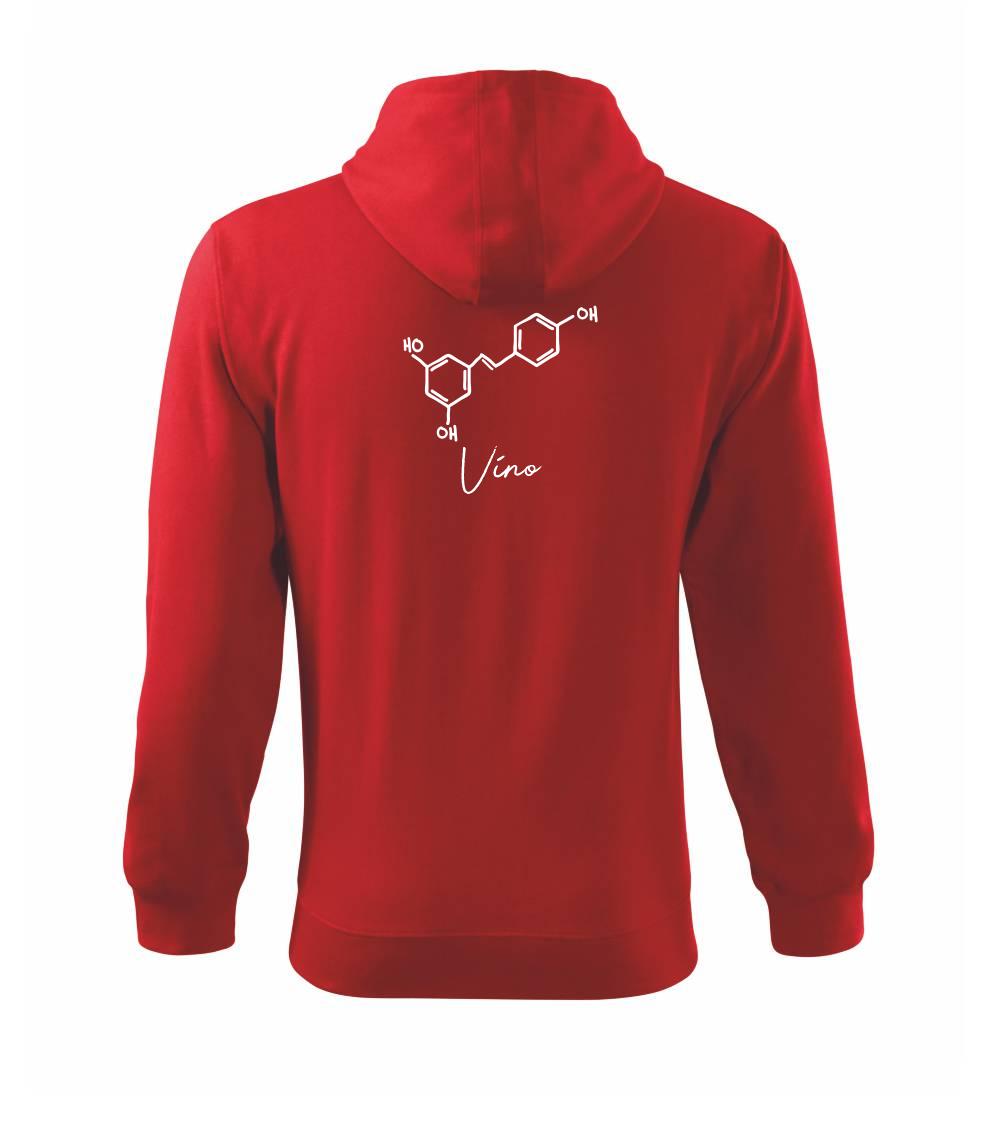 Barová chémia - víno - Mikina s kapucňou na zips trendy zipper